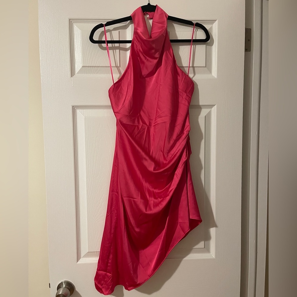 NWT do + be Pink satin mini dress